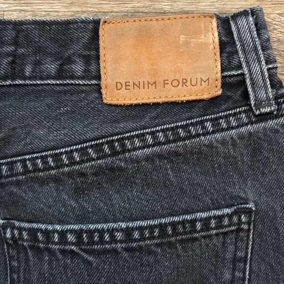 Aritzia Denim Forum The Farrah High Rise Wide Leg Jeans Black Eyeliner Size 26 - Picture 6 of 14